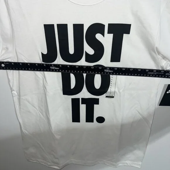 Nike Tee Sportswear Just Do It. Logo White Men’s Large - Picture 7 of 9